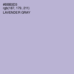 #BBB3D3 - Lavender Gray Color Image